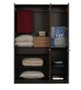 Terence 3 Door Wardrobe With Mirror in Wenge & Natural Ebony Finish