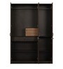 Terence 3 Door Wardrobe With Mirror in Wenge & Natural Ebony Finish