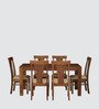 Terence 6 Seater Dining Table Set In Brown Colour
