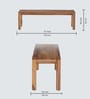 Terence Sheesham Wood Dining Bench In Brown Finish