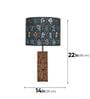 Blue Terra Block Table Lamp in Natural Cork with Lampshade