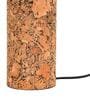 Blue Terra Column Table Lamp in Natural Cork with Lampshade