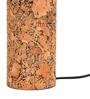 Blue Terra Column Table Lamp in Natural Cork with Lampshade