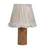 Beige Terra Column Table Lamp in Natural Cork with Lampshade