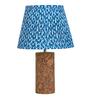 Blue Terra Column Table Lamp in Natural Cork with Lampshade