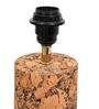 Blue Terra Column Table Lamp in Natural Cork with Lampshade