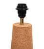 Blue Terra Conica Table Lamp in Natural Cork with Lampshade