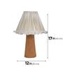Beige Terra Conica Table Lamp in Natural Cork with Lampshade