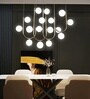 Terra Modern Chandelier with G9 Bulb, Branching Linear Design with Glass Globes, Smart Ceiling Chandelier Light, Google Alexa Compatible, Luxury Lighting for Living Room Bedroom Hall Dining