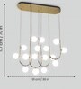 Terra Modern Chandelier with G9 Bulb, Branching Linear Design with Glass Globes, Smart Ceiling Chandelier Light, Google Alexa Compatible, Luxury Lighting for Living Room Bedroom Hall Dining