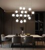 Terra Modern Chandelier with G9 Bulb, Branching Linear Design with Glass Globes, Smart Ceiling Chandelier Light, Google Alexa Compatible, Luxury Lighting for Living Room Bedroom Hall Dining
