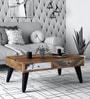 Emmett Solid Wood Coffee Table In Distress Finish