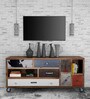 Terra Solid Wood TV Console in Distress Finish