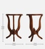 Terra Teak Wood End Table In Walnut Finish