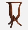 Terra Teak Wood End Table In Walnut Finish