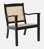 Terra Teak Wood Arm Chair In Black Colour
