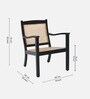 Terra Teak Wood Arm Chair In Black Colour