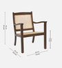 Terra Teak Wood Arm Chair In Brown Colour