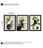 Green Geometric & Botanical Wall Art Framed Set of 3