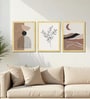 Abstract Botanical Landscape Wall Art Framed Set of 3