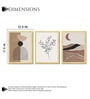 Abstract Botanical Landscape Wall Art Framed Set of 3