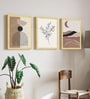 Abstract Botanical Landscape Wall Art Framed Set of 3
