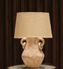 Terracotta color distree finish table lamp