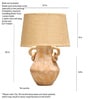 Terracotta color distree finish table lamp