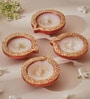 Terracotta Designer Scented Diya Candle Set Of 4 For Diwali Gifting