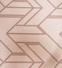 Terracotta Geometric 600TC Cotton Super King Sized Double Bedsheet with 2 Embroidery Pillow Covers