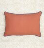 Terracotta Solid Cotton 24 x 16 Inches Cushion Covers (Set of 2)