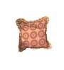 Brown Floral Cotton Ruffle 18x18 inches Cushion Cover