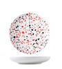 Terrazo 8.5 Inch Red Ceramic Dinner Plate