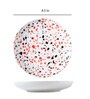 Terrazo 8.5 Inch Red Ceramic Dinner Plate