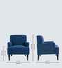 Terren Boucle Fabric Lounge Chair In Blue Colour