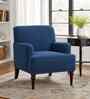 Terren Boucle Fabric Lounge Chair In Blue Colour