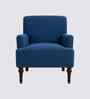 Terren Boucle Fabric Lounge Chair In Blue Colour