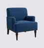 Terren Boucle Fabric Lounge Chair In Blue Colour