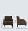 Terren Boucle Fabric Lounge Chair In Brown Colour