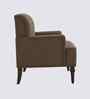 Terren Boucle Fabric Lounge Chair In Brown Colour