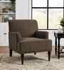 Terren Boucle Fabric Lounge Chair In Brown Colour