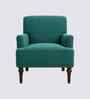 Terren Boucle Fabric Lounge Chair In Green Colour