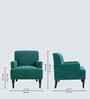 Terren Boucle Fabric Lounge Chair In Green Colour