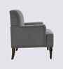 Terren Boucle Fabric Lounge Chair In Grey Colour