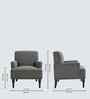 Terren Boucle Fabric Lounge Chair In Grey Colour
