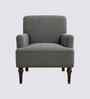 Terren Boucle Fabric Lounge Chair In Grey Colour