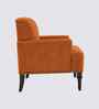 Terren Boucle Fabric Lounge Chair In Orange Colour