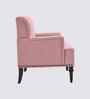 Terren Boucle Fabric Lounge Chair In Pink Colour