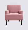Terren Boucle Fabric Lounge Chair In Pink Colour