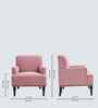 Terren Boucle Fabric Lounge Chair In Pink Colour